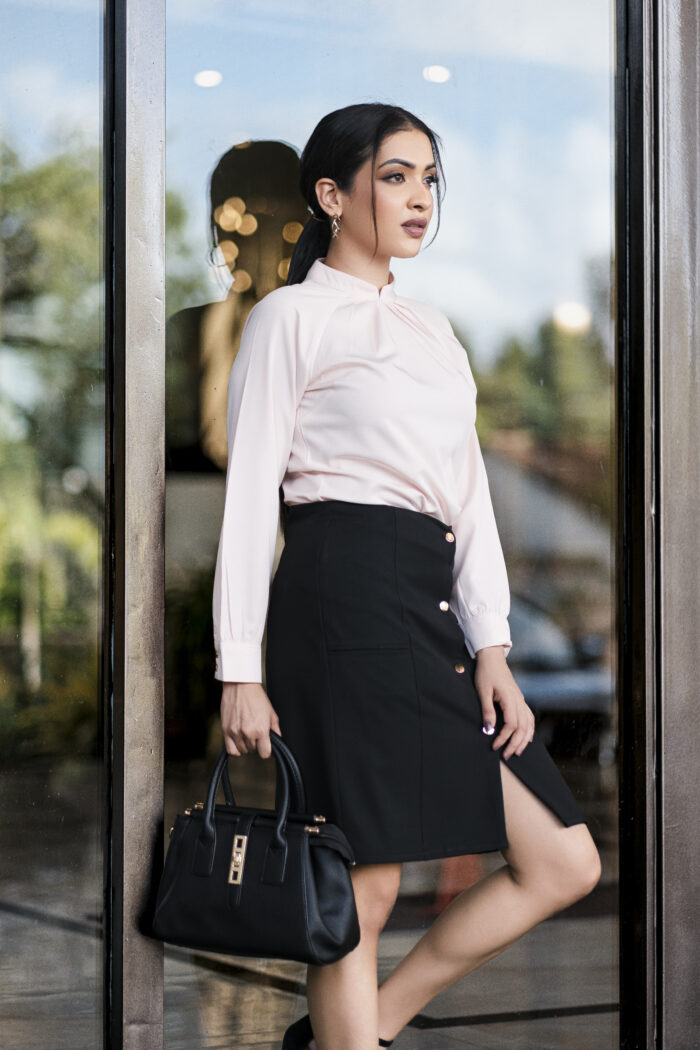 Ceyora High-Waisted Button-Up Skirt - Image 2
