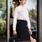 Ceyora High-Waisted Button-Up Skirt
