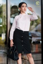 Ceyora High-Waisted Button-Up Skirt - Image 2
