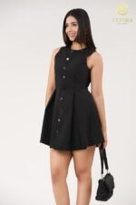Belle Nair Fit & Flare Dress - Image 5