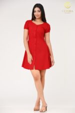 Chery Charm Red Dress - Image 3