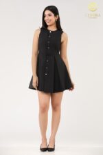 Belle Nair Fit & Flare Dress