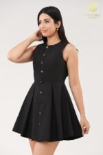 Belle Nair Fit & Flare Dress - Image 3