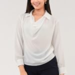 Draped Neckline Top