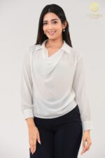 Draped Neckline Top