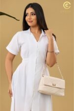 V-Neck Slit Maxi Dress - Image 5