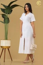 V-Neck Slit Maxi Dress - Image 2