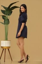 Structured Puff-Sleeve Dress - Image 4