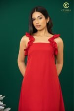 Sleeveless Ruffled Strap Maxi Dress - Image 6