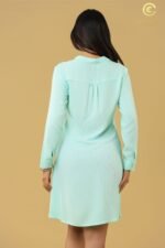 Long Sleeved Cotton Twill Shirt Dress - Image 4