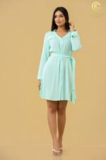 Long Sleeved Cotton Twill Shirt Dress - Image 2