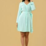 Long Sleeved Cotton Twill Shirt Dress