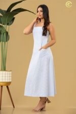 Yarn-Dyed Cotton Maxi Dress