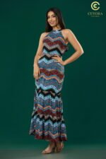 Floral Halter Maxi Dress - Image 4