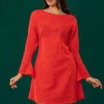 The Long Sleeve Ruffle Shirt Dress