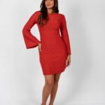 Coral Bloom Lace Dress