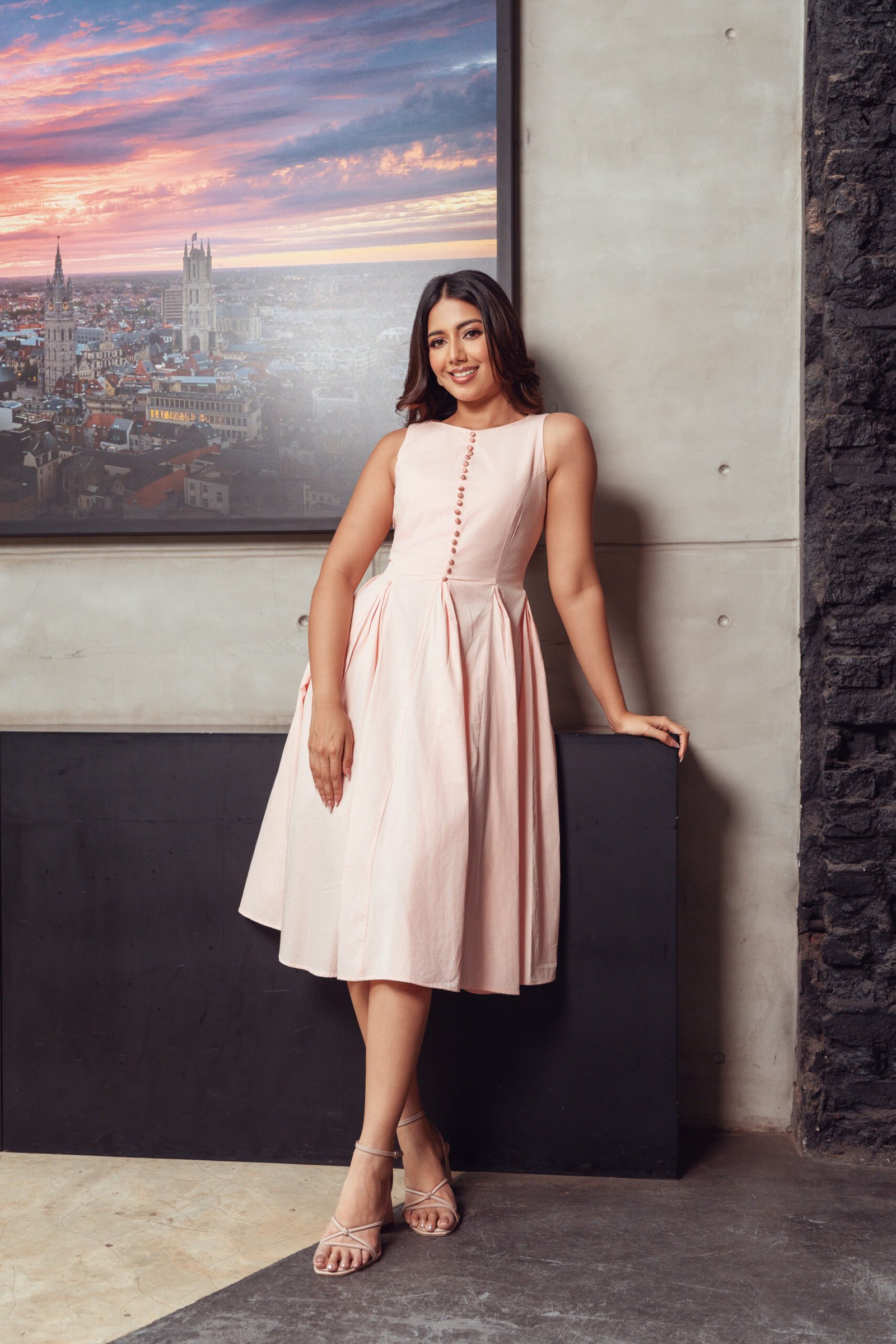 DSC03955 Blush Grace Midi Dress - Image 1